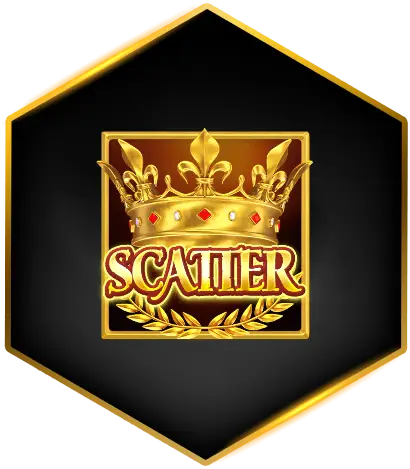 สัญลักษณ์ Scatter จะเป็นรูปมงกุฎทอง ใช้ในการเปิดฟีเจอร์ฟรีสปิน