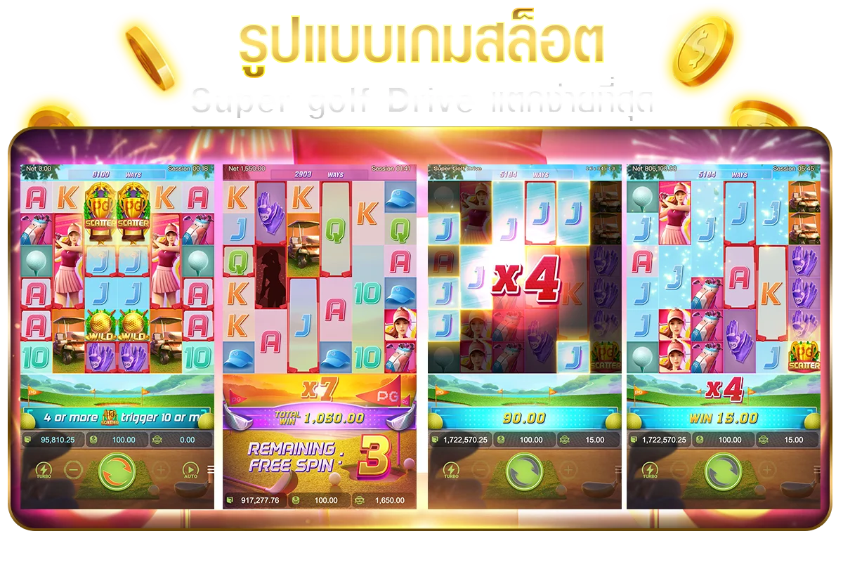 รูปแบบเกมสล็อต Super golf Drive