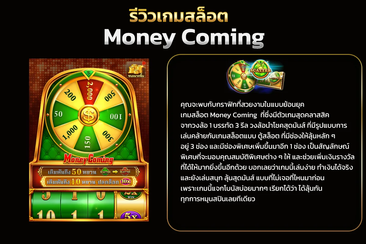 คุณสัมบัติของเกม Money Coming