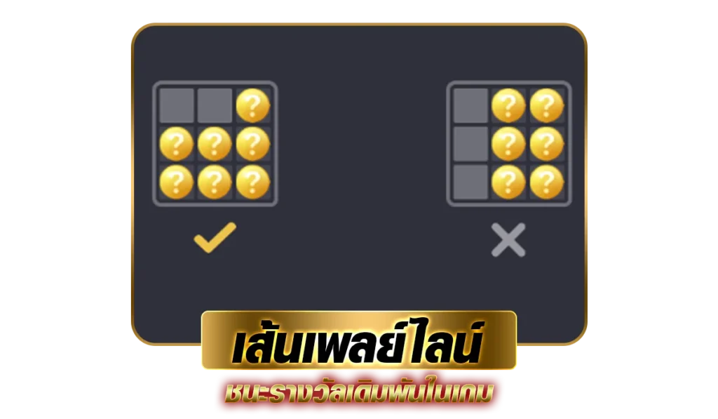 เส้นเพลย์ไลน์ชนะรางวัลเดิมพันในเกม